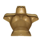 Female Gold 3 Quarter Plastic Body Form Mannequin with Round base stand